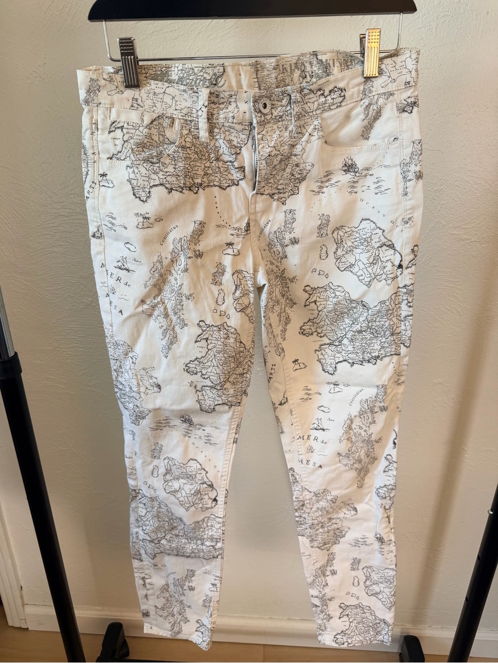 Madewell World Map Skinny Jeans Size 27